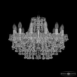 Люстра хрустальная 1409/12/195 Ni  Bohemia Ivele Crystal (Стеклянный рожок)