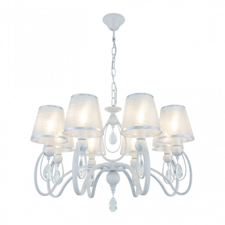 Люстра с абажуром подвесная 347203/8 WT+SL Arte Milano (Подвесные)