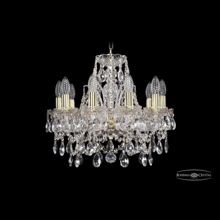 Люстра хрустальная 1411/10/141 G Bohemia Ivele Crystal (Стеклянный рожок)
