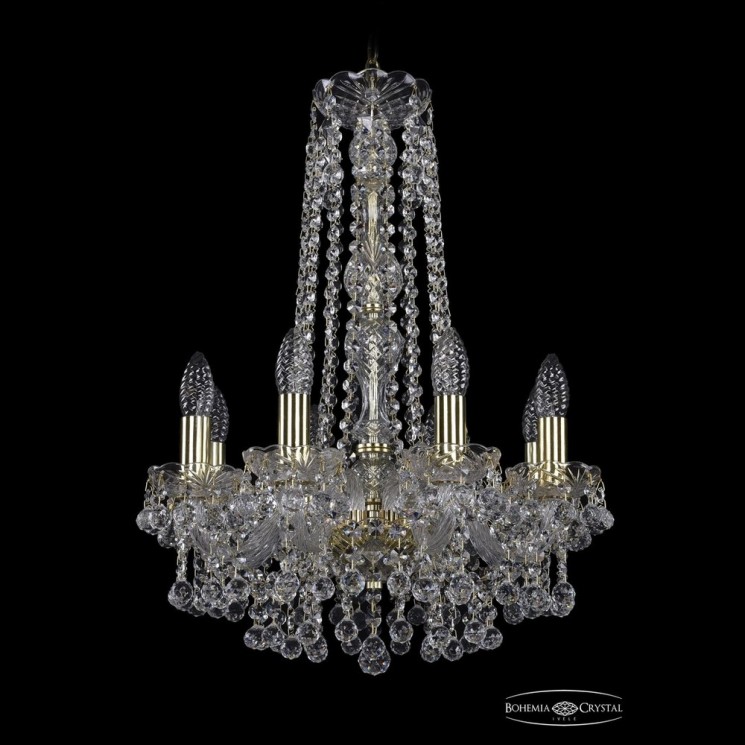 Люстра хрустальная 1409/8/141/h-59 G Bohemia Ivele Crystal (Стеклянный рожок)