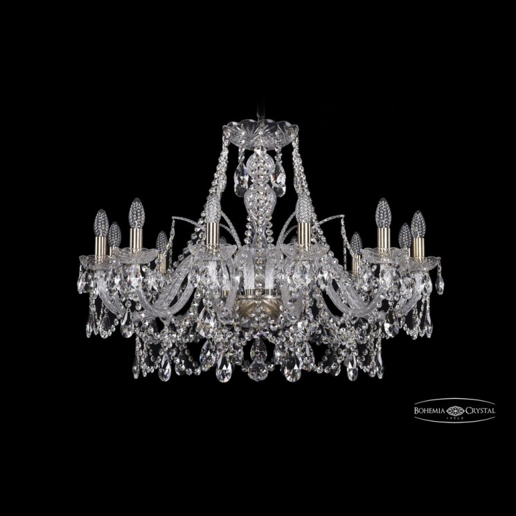Люстра хрустальная 1411/12/300 Pa Bohemia Ivele Crystal (Стеклянный рожок)