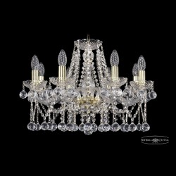 Люстра хрустальная 1413/8/200 G Balls Bohemia Ivele Crystal (Стеклянный рожок)