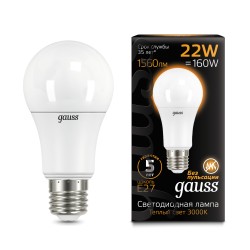 Светодиодная лампа Gauss A70 22W 1900Lm 3000K E27 102502122102502122_GAUSS