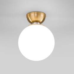 Потолочный светильник со стеклянным плафоном                      Eurosvet  30197/1 латунь
