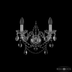 Бра хрустальные 1411B/2/160 Ni  Bohemia Ivele Crystal (Стеклянный рожок)