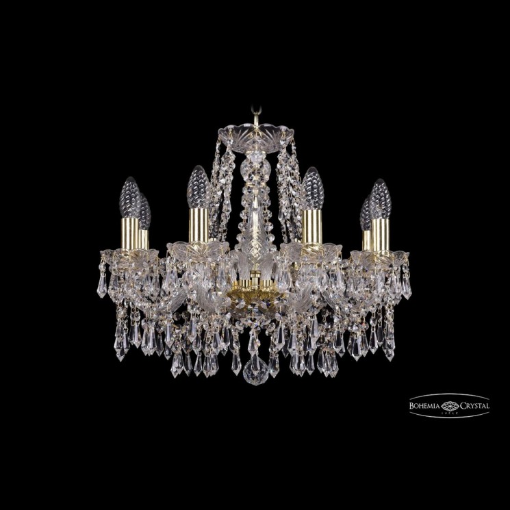 Люстра хрустальная 1403/8/160 G Bohemia Ivele Crystal (Стеклянный рожок)