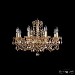 Люстра хрустальная 1402/8/195 G M721 Bohemia Ivele Crystal (Стеклянный рожок)