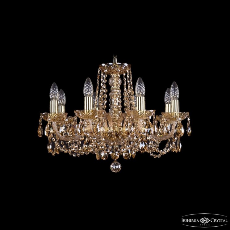 Люстра хрустальная 1402/8/195 G M721 Bohemia Ivele Crystal (Стеклянный рожок)