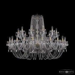 Люстра хрустальная 1402/24+12/530 G Bohemia Ivele Crystal (Стеклянный рожок)