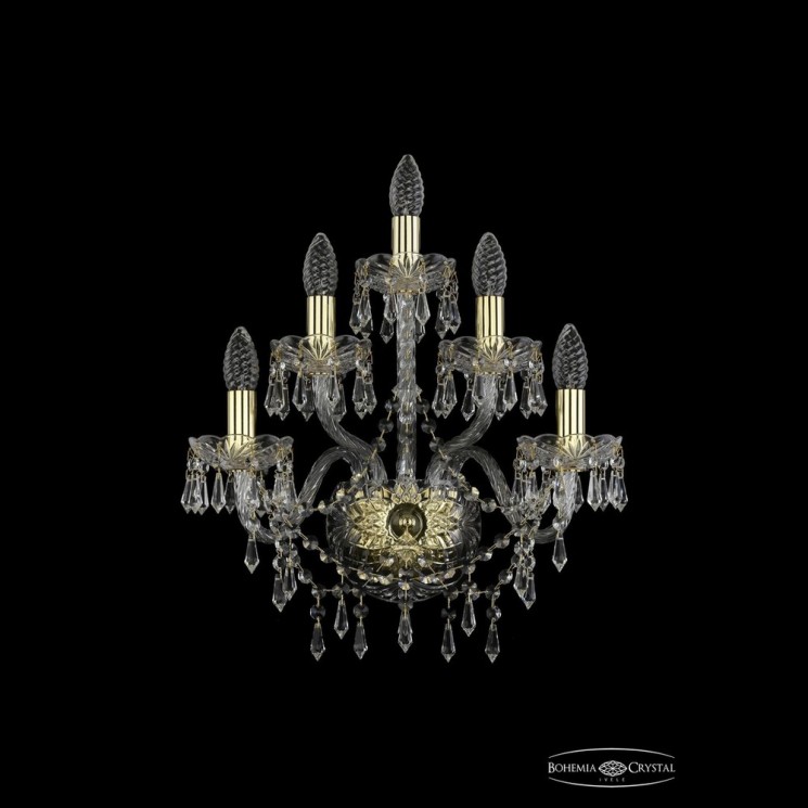 Бра хрустальные 1403B/2+2+1/160 G Bohemia Ivele Crystal (Стеклянный рожок)