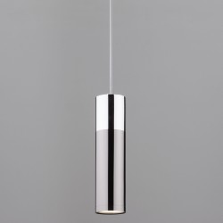 Подвесной светодиодный светильник в стиле лофт                      Eurosvet  50135/1 LED хром / черный жемчуг
