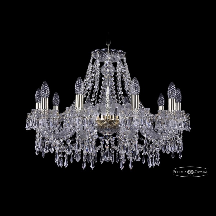 Люстра хрустальная 1403/10/240 G Bohemia Ivele Crystal (Стеклянный рожок)