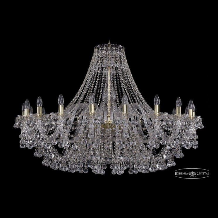 Люстра хрустальная 1409/20/460 G Bohemia Ivele Crystal (Стеклянный рожок)