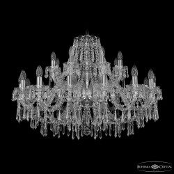 Люстра хрустальная 1403/16+8/360 Ni  Bohemia Ivele Crystal (Стеклянный рожок)