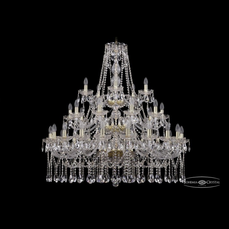Люстра хрустальная 1413/20+10+5/400/3d G Bohemia Ivele Crystal (Стеклянный рожок)