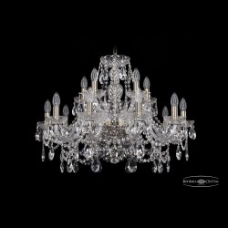 Люстра хрустальная 1411/10+5/240 Pa Bohemia Ivele Crystal (Стеклянный рожок)
