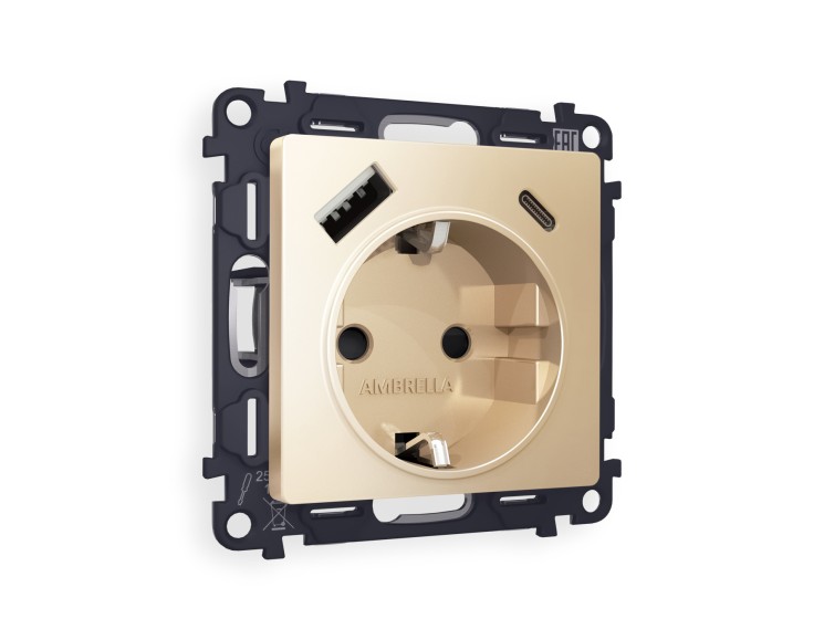 Ambrella Light Комплект механизма электрической розетки Ambrella Volt ALFA MA610010