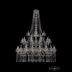 Люстра хрустальная 1413/20+10+5/530/h-201/3d G Bohemia Ivele Crystal (Стеклянный рожок)