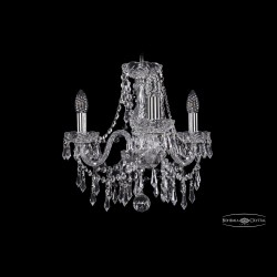 Люстра хрустальная 1403/3/141 Ni Bohemia Ivele Crystal (Стеклянный рожок)
