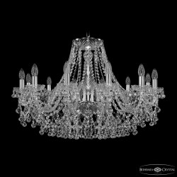 Люстра хрустальная 1409/12/300 Ni  Bohemia Ivele Crystal (Стеклянный рожок)