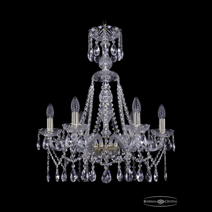 Люстра хрустальная 1413/6/200/XL-66 G Bohemia Ivele Crystal (Стеклянный рожок)