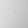 Maytoni Готовая конструкция прямая двухуровневая на тросовых подвесах Hang без светильников и блока питания, латунь