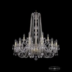 Люстра хрустальная 1402/12+6/300/h-90 G Bohemia Ivele Crystal (Стеклянный рожок)