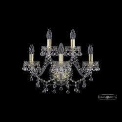 Бра хрустальные 1409B/3+2/160 G Bohemia Ivele Crystal (Стеклянный рожок)
