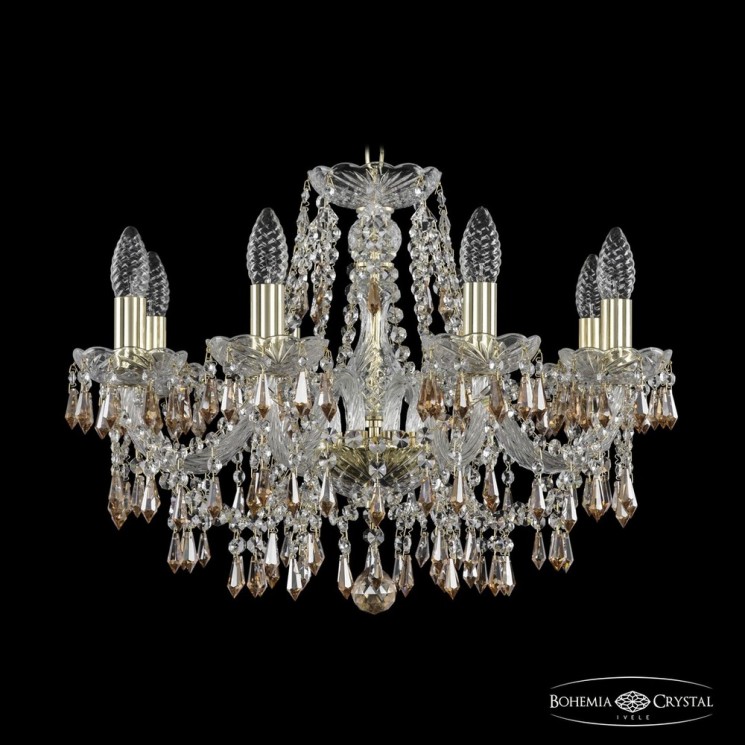 Люстра хрустальная 1403/8/195 G K721 Bohemia Ivele Crystal (Стеклянный рожок)