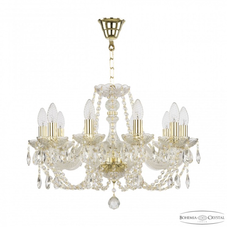 Люстра хрустальная 101/10/195 G Bohemia Ivele Crystal (Стеклянный рожок)