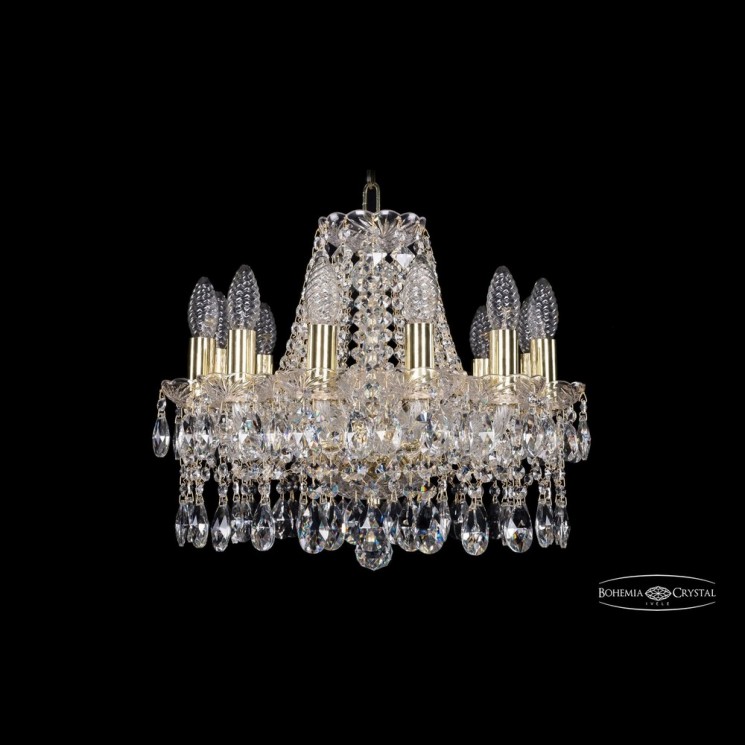 Люстра хрустальная 1413/12/141 G Bohemia Ivele Crystal (Стеклянный рожок)