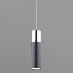 Подвесной светодиодный светильник в стиле лофт                      Eurosvet  50135/1 LED хром / черный