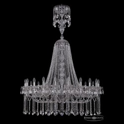 Люстра хрустальная 1413/20/400/XL-160 Ni Bohemia Ivele Crystal (Стеклянный рожок)