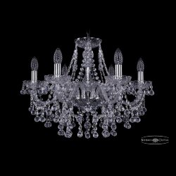 Люстра хрустальная 1409/6/195 Ni Bohemia Ivele Crystal (Стеклянный рожок)