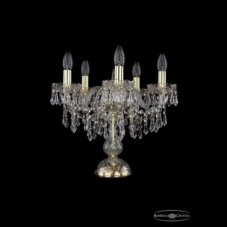 Настольная лампа 1403L/5/141-39 G Bohemia Ivele Crystal (Стеклянный рожок)