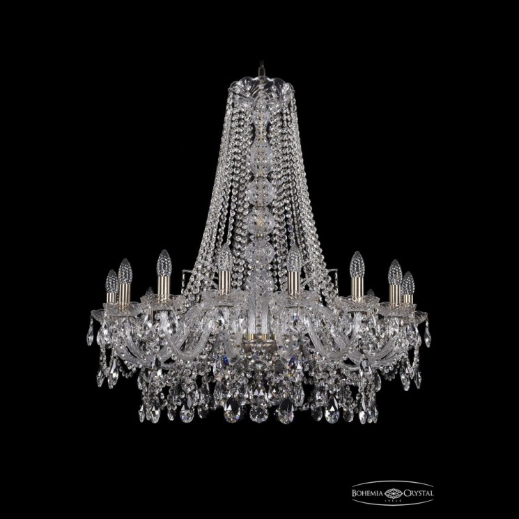 Люстра хрустальная 1411/16/300/h-90 Pa Bohemia Ivele Crystal (Стеклянный рожок)