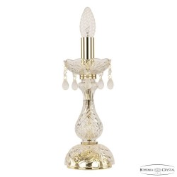 Настольная лампа хрустальная 112L/1-27 G V0300 Bohemia Ivele Crystal (Стеклянный рожок)