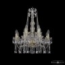 Люстра хрустальная 1413/8+4/200/h-66 G Bohemia Ivele Crystal (Стеклянный рожок)