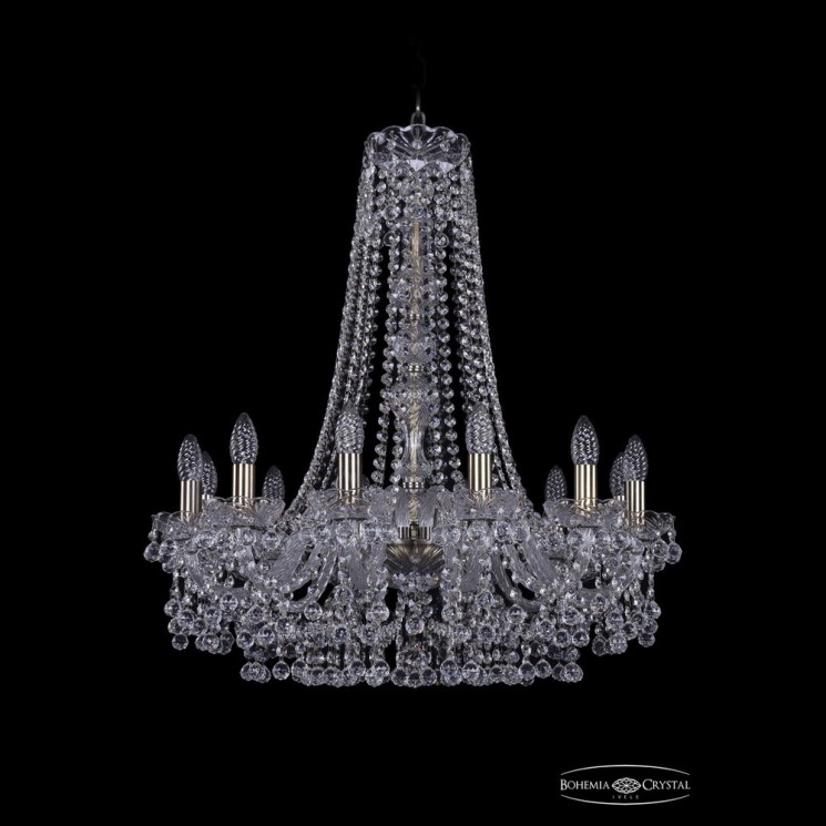 Люстра хрустальная 1409/12/240/h-76 Pa Bohemia Ivele Crystal (Стеклянный рожок)