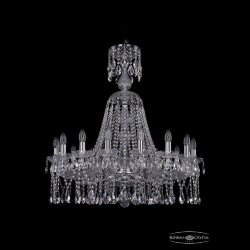 Люстра хрустальная 1413/16/300/XL-91 Ni Bohemia Ivele Crystal (Стеклянный рожок)