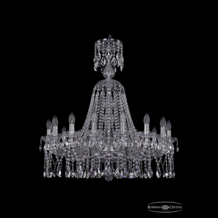 Люстра хрустальная 1413/16/300/XL-91 Ni Bohemia Ivele Crystal (Стеклянный рожок)