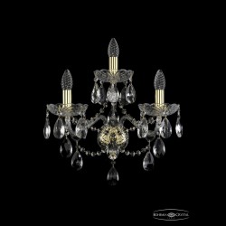 Бра хрустальные 1415B/2+1/200/XL G Bohemia Ivele Crystal (Стеклянный рожок)
