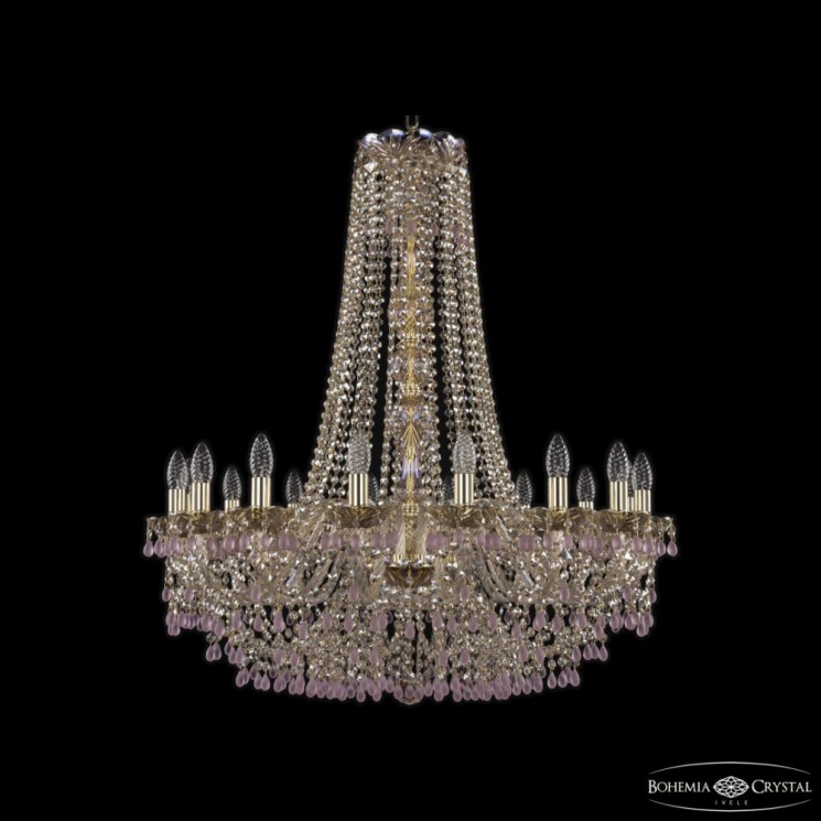 Люстра хрустальная 1410/16/300/h-95 G V7010 M801 Bohemia Ivele Crystal (Стеклянный рожок)