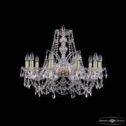 Люстра хрустальная 1411/10/240 G  Bohemia Ivele Crystal (Стеклянный рожок)