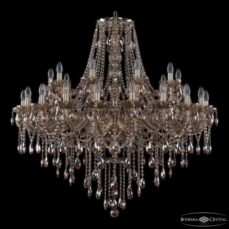 Люстра хрустальная 1415/20+10/400 G M721 Bohemia Ivele Crystal (Стеклянный рожок)