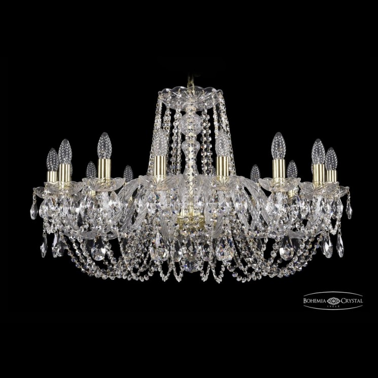 Люстра хрустальная 1402/16/300 G Bohemia Ivele Crystal (Стеклянный рожок)