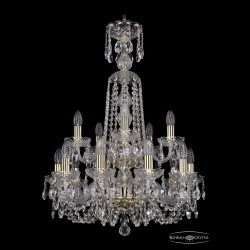 Люстра хрустальная 1402/10+5/195/XL-81/2d G Bohemia Ivele Crystal (Стеклянный рожок)