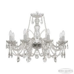 Люстра хрустальная 105/8/240 Ni Bohemia Ivele Crystal (Стеклянный рожок)