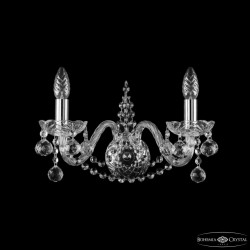 Бра хрустальные 1411B/2/160 Ni Balls Bohemia Ivele Crystal (Стеклянный рожок)