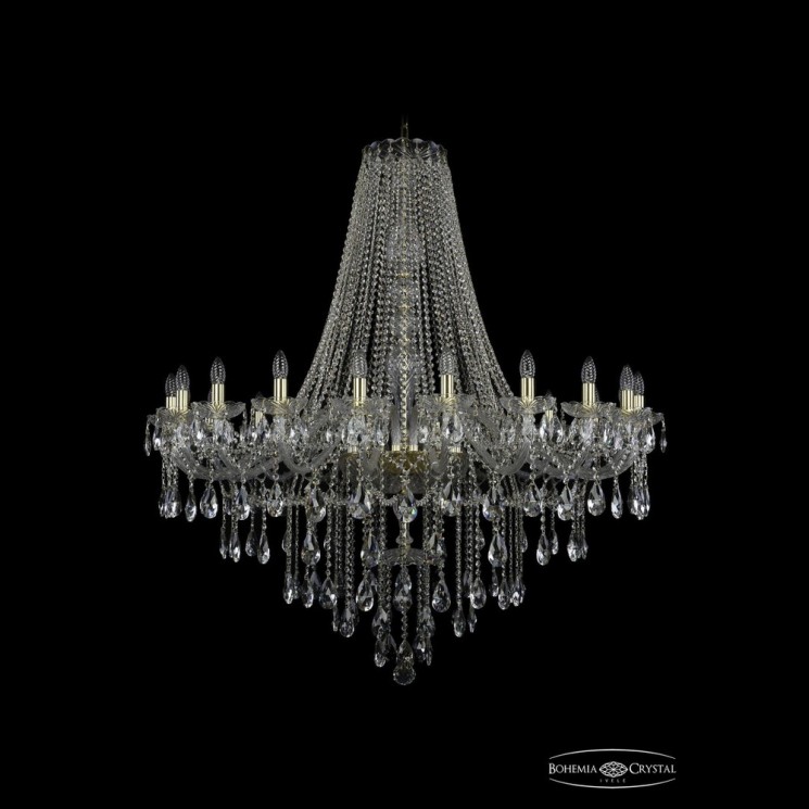 Люстра хрустальная 1415/20/460/h-139 G Bohemia Ivele Crystal (Стеклянный рожок)